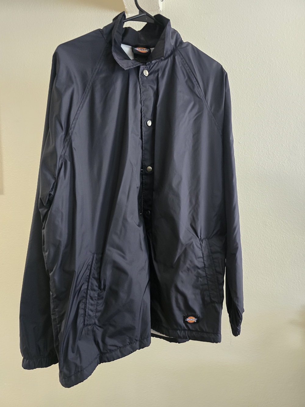 Dickies Men's Navy Snap-Front Windbreaker Jacket